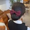 Ribbon Bowknot Spring Clip Headwear Hair Net Cover Vintage Bun Snood Nurse