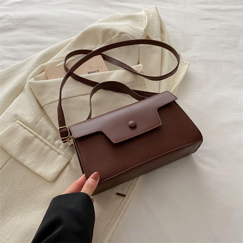 Женская ретро сумка через плечо новая модная большая вместительная сумка через плечо из искусственной кожи с текстурой маленькая квадратная сумка