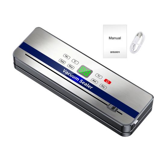 Электрический вакуумный упаковщик с регулируемой температурой запайки, встроенным резаком, портативный запайщик для пищевых продуктов, сенсорный запайщик пакетов для кухни, домашнего использования
