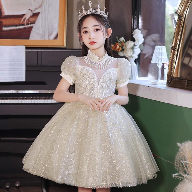 Girls Party Dress Kids Piano Performance Gown Toddler Princess Prom 2026