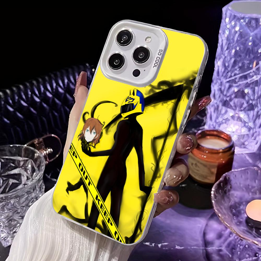 Anime Durarara Phone Case for iPhone 17 16 15 14 13 12 11 X XR XS Air Pro Max Plus White Colorful Silver Cover