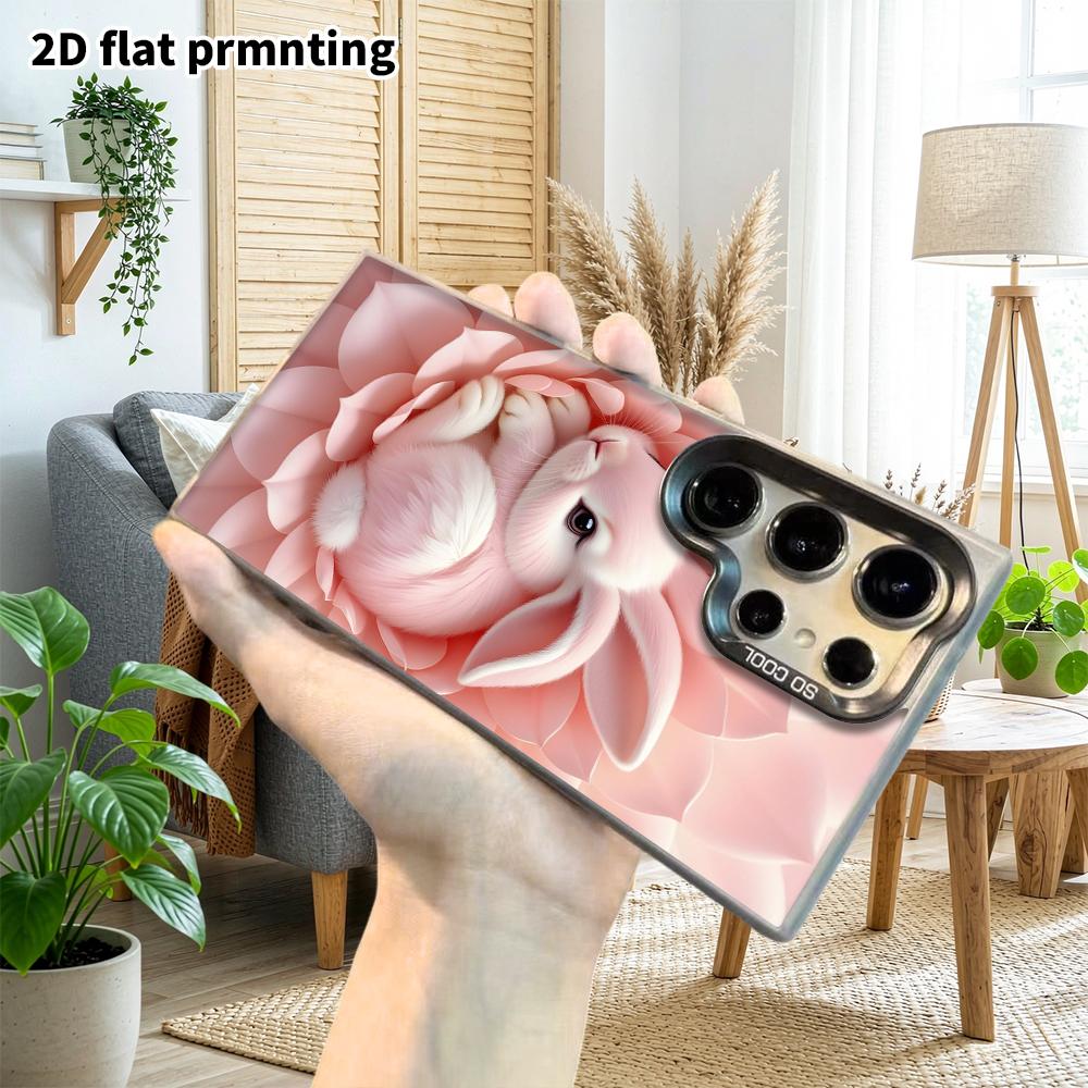 Phone Case: 2D Flat Samsung Galaxy A34 A35 M05 M06 S20 S22 S21 FE Plus 5G Protective Case, Couple Style, Cute Bunny, Christmas and Halloween Gift