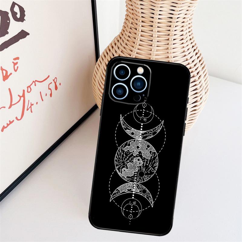 Оккультная Колдовство Луна Готическая Колдунья Чехол Для iPhone 16 15 Pro 14 Pro Max Plus 11 13 12 Mini X XS XR Чехол для Телефона