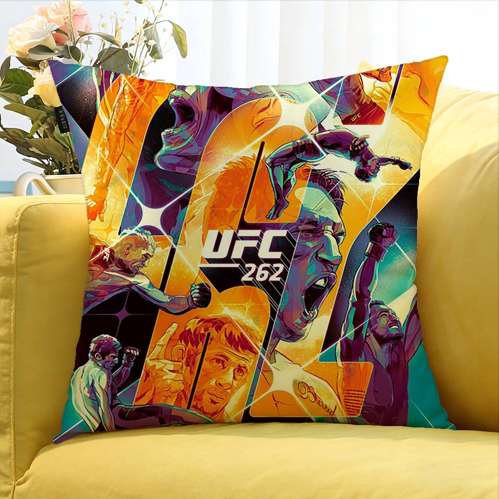 Подушка квадратная с логотипом UFC Combat Разные размеры Для автомобиля, дома, спальни