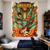 Hanging Tapestry for Wall Decor Cobra Snake Guitar Festival Poster Psychedelic Fan Gift