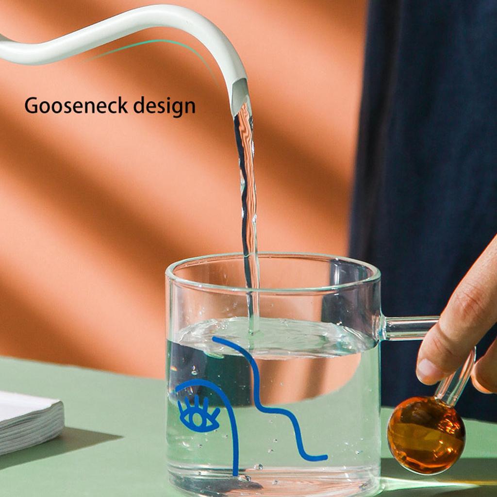 Coffee Pour Over Kettle 600ml Gooseneck Vent Hole Wooden Handle Food Grade Stainless Steel Ergonomic Gooseneck Kettle