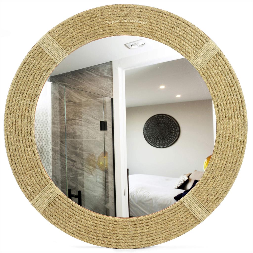 Nagina International, Pocket Money Plus Rope-Edged Mirror 60cm. JR-YQDO-2CZQ