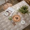 Bohemian Chic Crochet Lace Tablecloth, Farmhouse Style Vintage Hollow-Out Design Beige/Brown, Perfect for Kitchen Dining, Buffet Table, Holiday Dinner