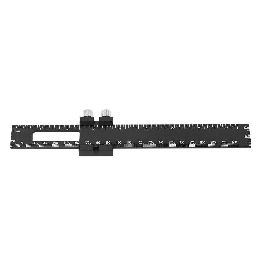 Aluminum Alloy Adjustable Slide Stop Ruler Slide Stop Precision Pocket Ruler For Engineers