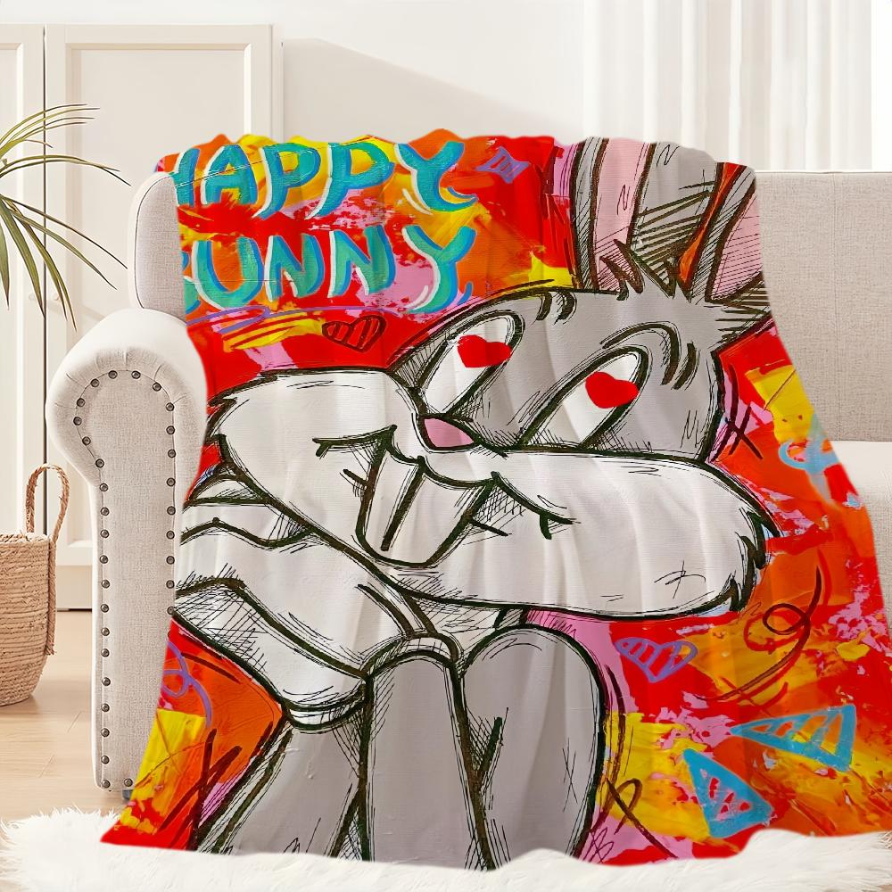 Мультяшное одеяло B-Bunny Плюшевый коврик для дивана и сна для гостиной B-Bugs-S Комнаты Теплый Офис Спальня День Рождения Дом Путешествия Детские Подарки