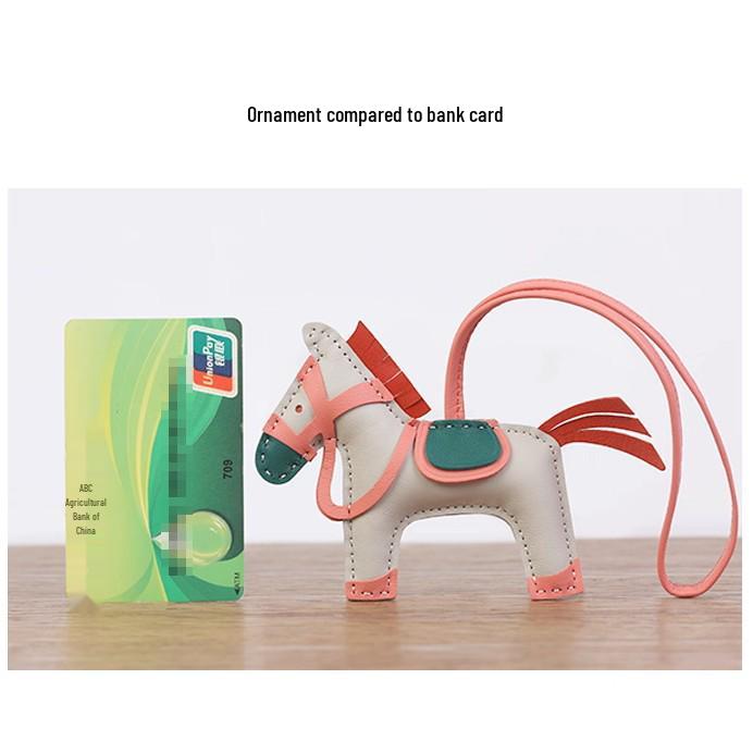 Брелок из натуральной овчины и кожи лошади, подвеска для сумки