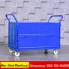 Stackable Guardrail Hand-Push Cart with Cover for Warehouse Logistics and Goods Handling