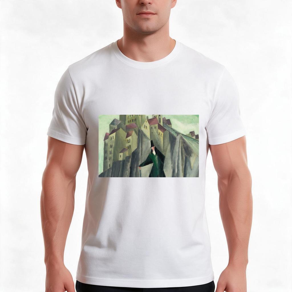 Lyonel Feininger Tshirt Summer Casual Cotton Tee Oversized Streetwear Tops Vintage Graphic Print Loose Fit Short Sleeve