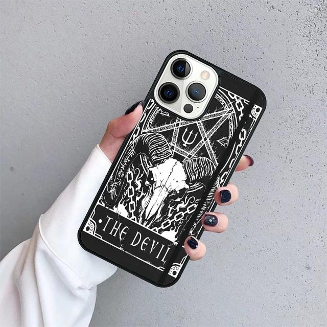 Карты Таро Дьявол Чехол-ракушка для iPhone 17 Air 15 16e 14 13 12 Pro Max 11 Pro Max Plus Чехол для телефона