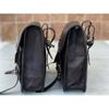 Leather Motorcycle Black Saddle Pouch Bags Panniers Tool Luggage (Handmade Bags)