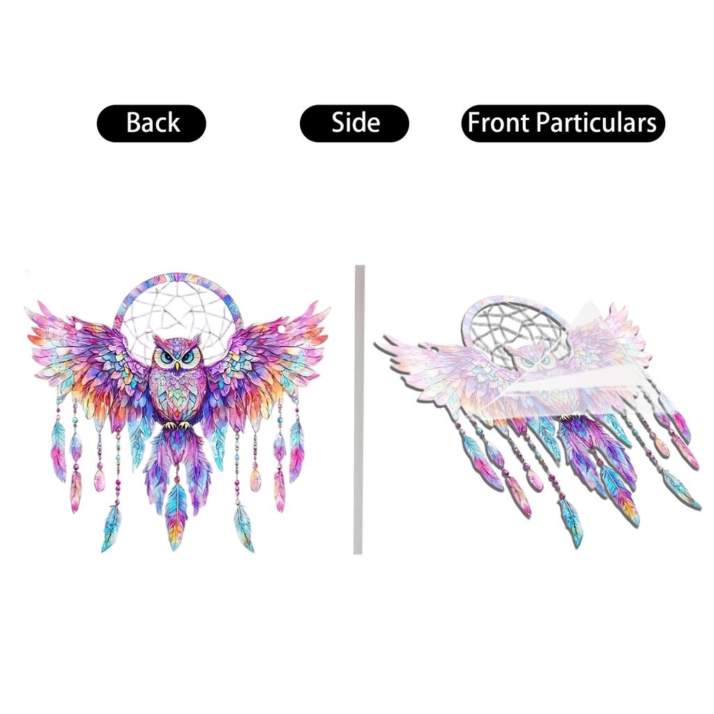 Sky Blue Bird Colorful Art Decoration, Colorful Translucent Pendant Home Decoration (8 Inches)