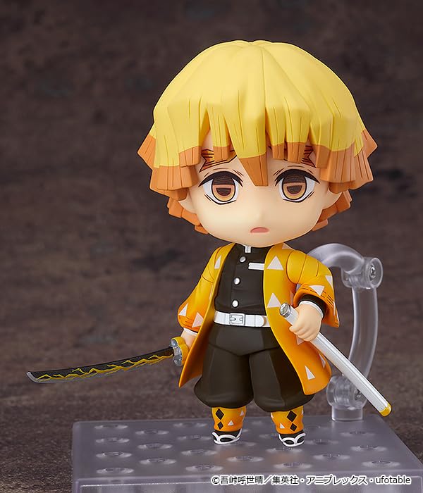 GOOD SMILE COMPANY Nendoroid Demon Kimetsu no Yaiba Zenitsu Agatsuma Plastic Painted Movable Figure Third Resale Slayer Non-Scale