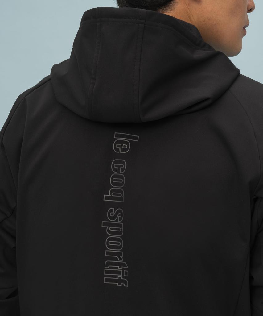 Le Coq Sportif Гибридная утепленная куртка XO длинная черная коричневая, водоотталкивающая, ветрозащитная, теплая, технология поглощения света и генерации тепла, HEATNAVI,