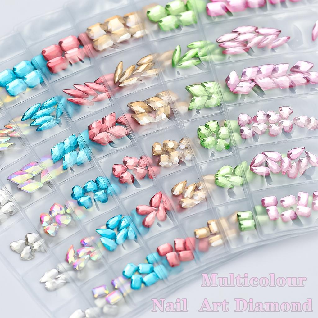 60 шт. плоских страз для ногтей мини-бриллиантовые подвески для ногтей 3D кристаллы драгоценные камни ювелирные изделия DIY маникюр украшения ногтей часть