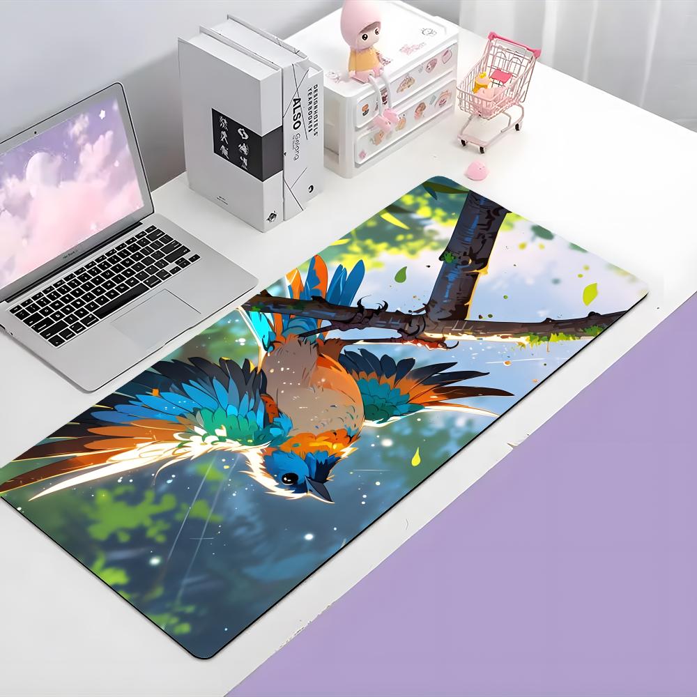 Bird Cute Flying Animal Art Mouse Pad Large Gaming Mousepad With Thick Stitched Edge NonSlip Desk Mat