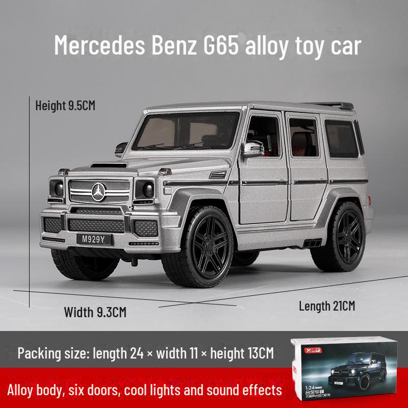 Большой 1:24 Модель легкосплавного автомобиля Mercedes-Benz G65 со звуком и светом, инерционный двигатель для мальчиков - горячая распродажа в провинции Тайвань.
