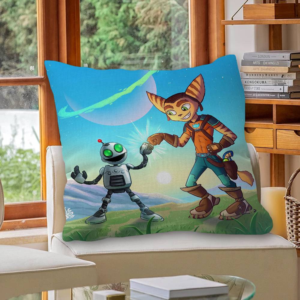Мультяшная Наволочка с Дизайном R-Ratchet N C-Clank Клен Счастливый Осенний Урожай Декор Праздничный Декор Наволочка
