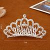 Kids Mini Crowns Hair Jewelry Coloful Shining Crystal Hair Combs Small Tiaras Girls Birthday Party Princess Hair Ornaments