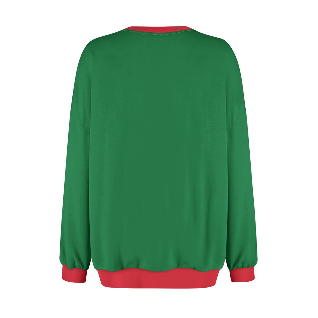 Женский повседневный пуловер с принтом, рубашка с длинным рукавом, толстовка большого размера