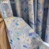 1 шт. LOZUJOJU Шторы в скандинавском деревенском стиле с синим принтом и полными шторами блэкаут для спальни, гостиной, балкона, окна для домашнего декора