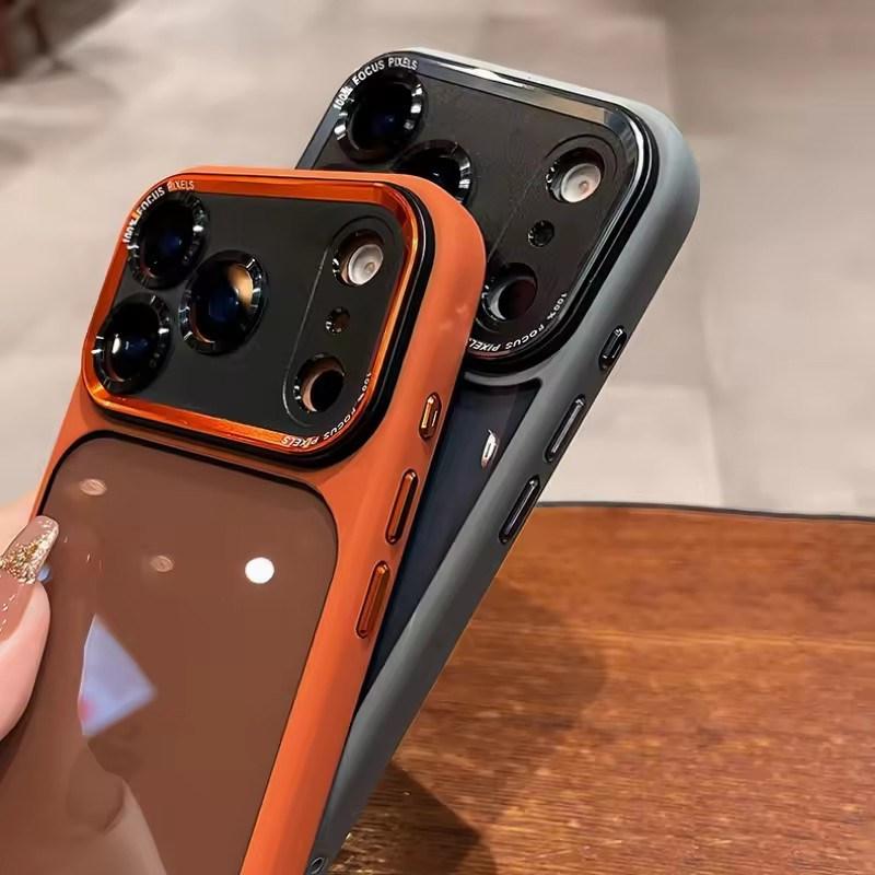 Роскошный прозрачный металлический чехол с кольцом для защиты камеры для iPhone 16E 11 12 13 14 15 16 Plus 17 Pro Max, гибридная акриловая крышка с защитой от ударов