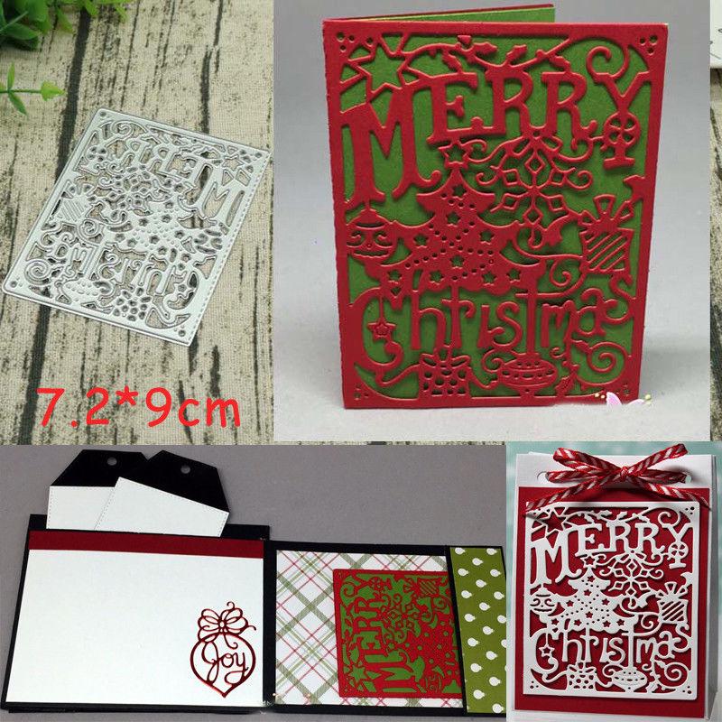 Christmas Card Metal Cutting Dies Stencil Scrapbook Embossing Paper Craft Die