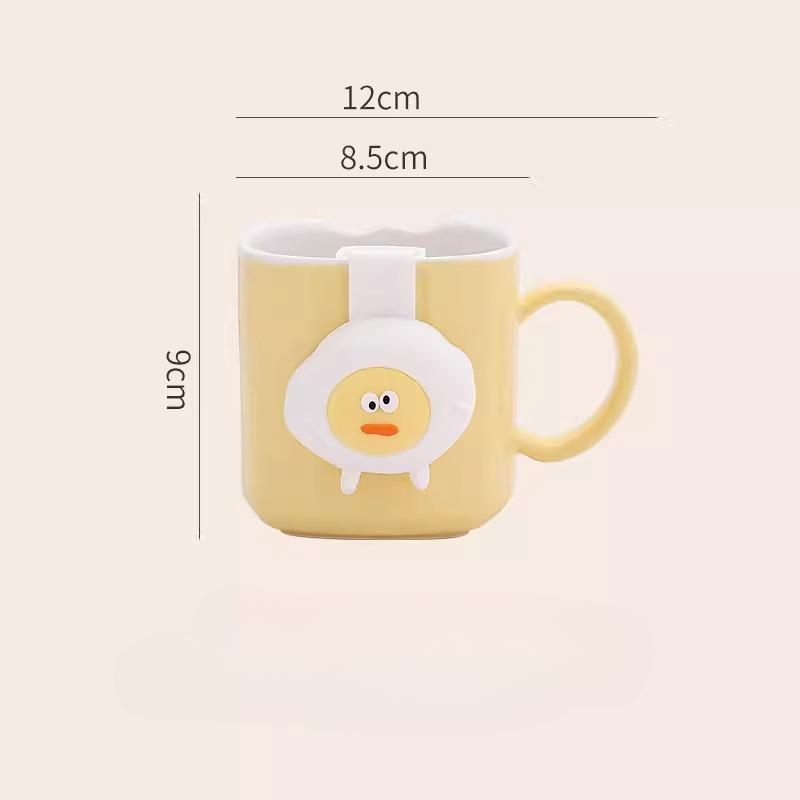 Керамическая кружка с ситечком для чая, высокий уровень внешнего вида, простая чашка для чая, бытовая мультяшная офисная маленькая и изысканная милая кофейная кружка
