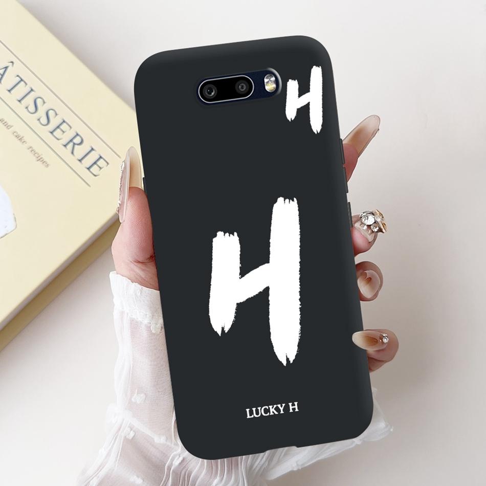 For LG V50S ThinQ / V50 ThinQ 5G Lucky Initial Letter Phone Case For LG V50 V50S ThinQ Black Silicone Soft Cases Bumpers