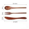 Nanmu Wooden Spoon Fork Chopsticks Set Portable Solid Wood Cutlery for Outdoor Travel Reusable Tableware Kit4