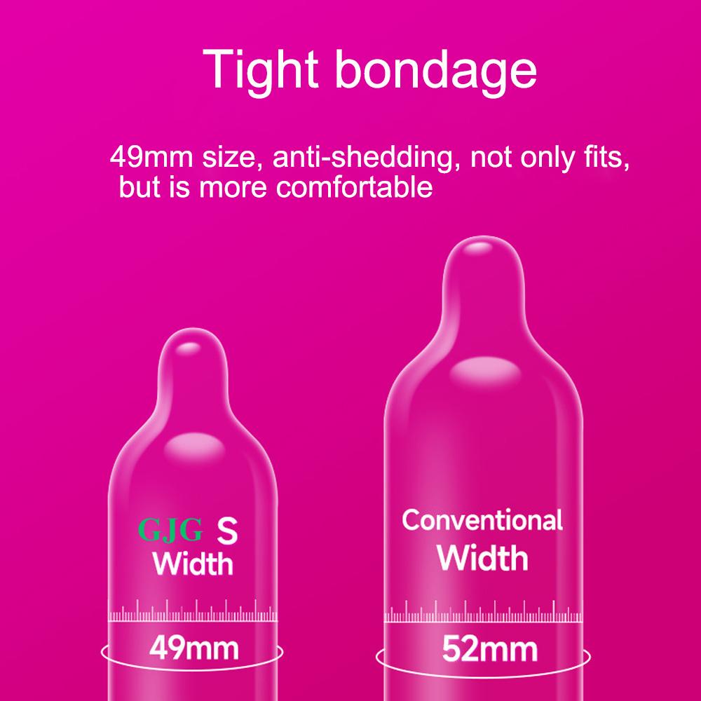 Ультратонкий маленький презерватив 49 мм, безопасный секс, супер гладкий прозрачный презерватив из натурального латекса, секс-продукт для взрослых