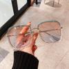 Gradient Women Vintage Anti-blue Light Glasses Frame Vintage Large Square Eyeglasses Oversized Spectacles Frames Glasses Damskie