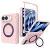 For IPhone Duo Case with Metal Kickstand Magnetic Case Built-in Screen Protector and Hinge Protection Full-Body Slim Phone Case