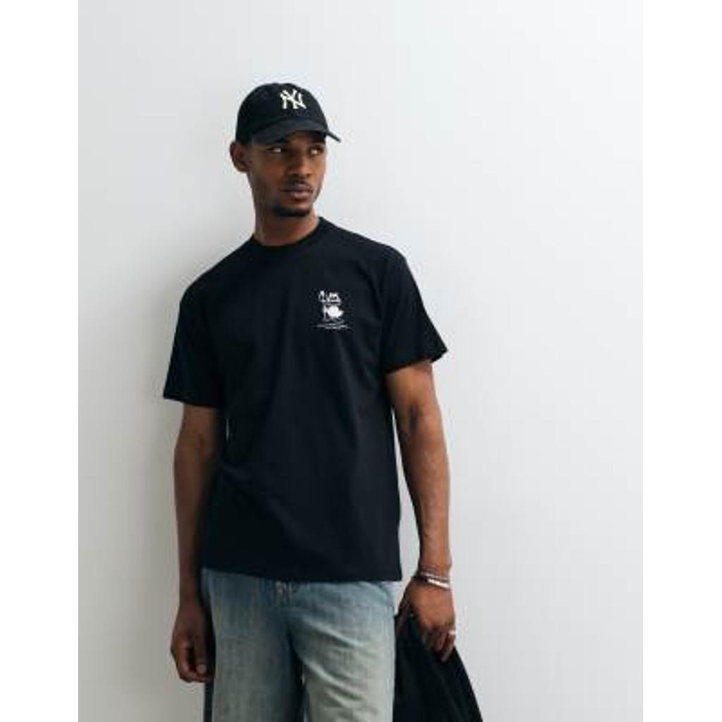 Unisex Carhartt WIP Bumper Car Back Print Cotton T-Shirt Black