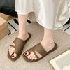 Односложные тапочки женские летние корейские версии ретро простых односложных тапочек римские сандалии с одной педалью