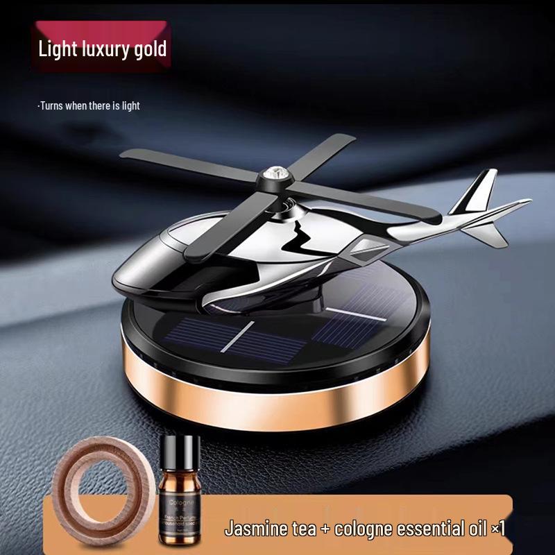 Вращающийся автомобильный освежитель воздуха в виде вертолета на солнечной батарее с датчиком освещенности