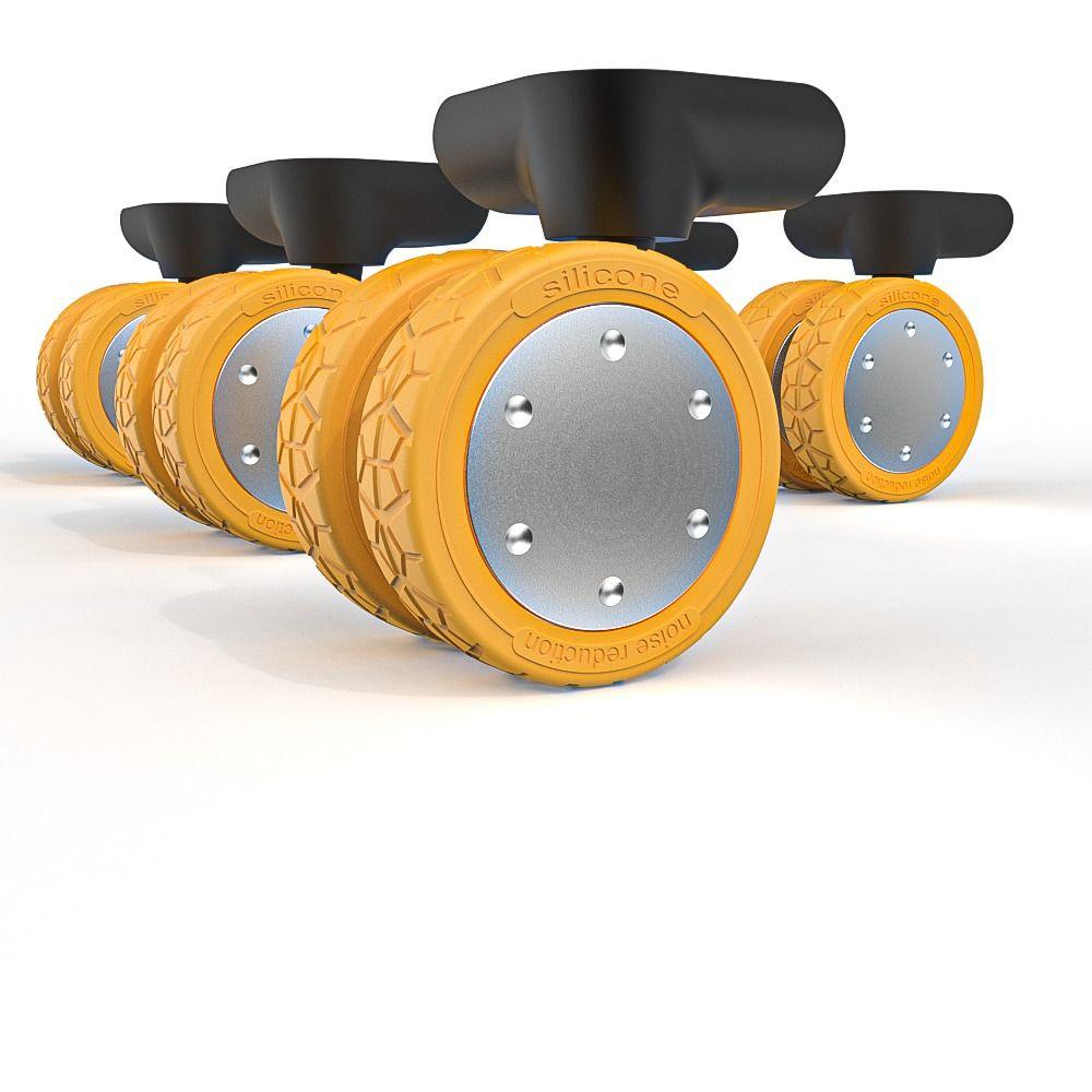 8Pcs Silent Sound Luggage Caster Shoes Reduce Noise Trolley Box Casters Cover