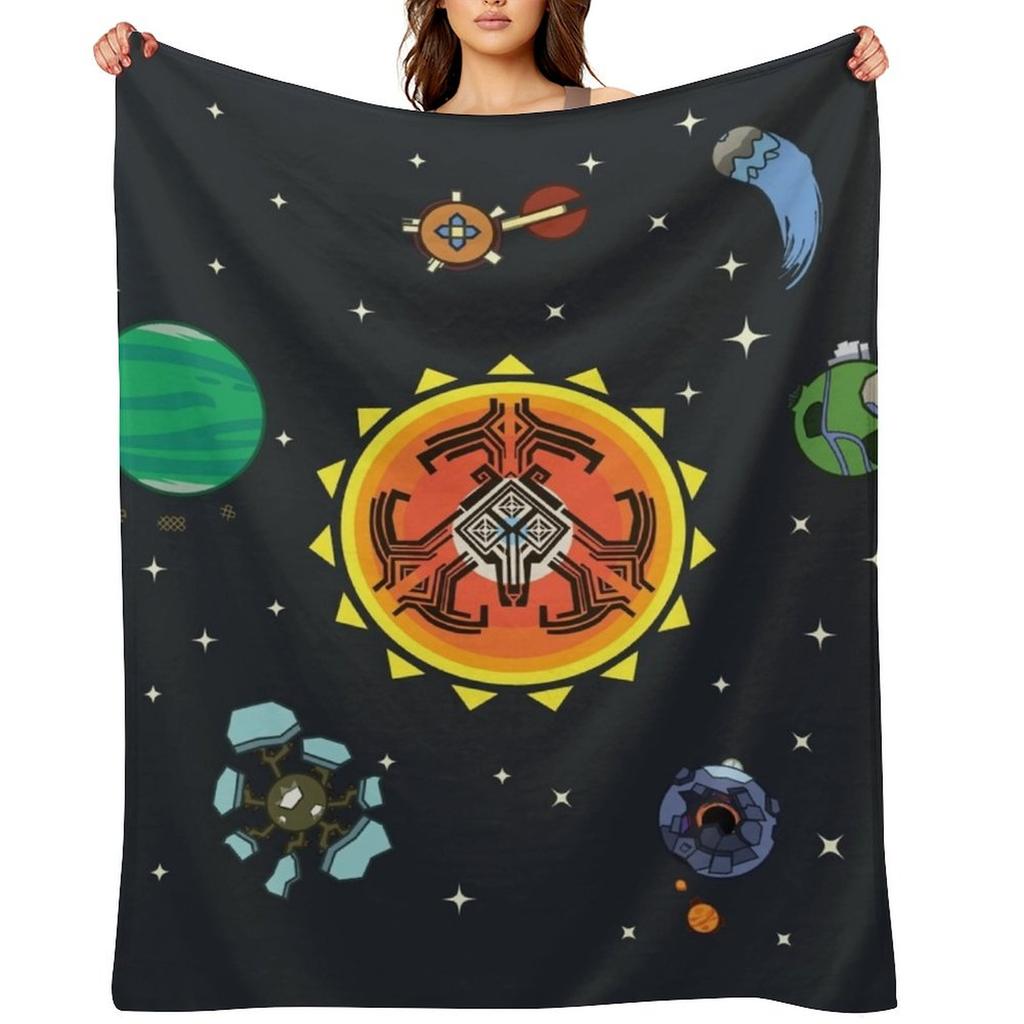 Одеяло-плед Солнечная система Hearthian Термобелье для путешествий Свободное Мягкое Большое Пляжные одеяла
