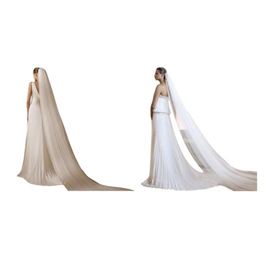 Bridal Veil Mesh Single-Layer Extra Long Wedding Banquet Beautiful Bride Veil Party Veil with