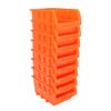 8 Stackable Bins, 3 Tracks Wall Mounted Storage Bin for Screws, Nuts,  , Nails, Organize Small Hardware Parts, Sturdy PP Garage Storage Bin, Orang