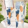 Girls Abstract Printed Full Length Fitted Stretch Waist Yoga Leggings
