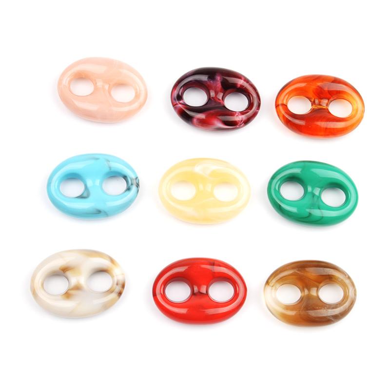 3Pcs 30X41Mm Vintage Acrylic Geometric Beads Diy Necklace Bracelet Garment Bag Accessory Material