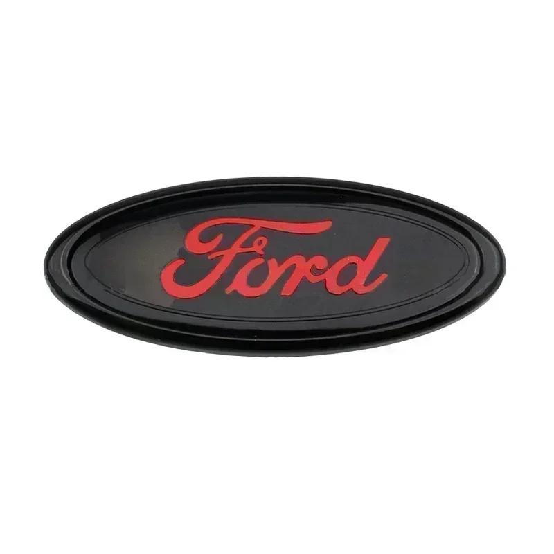 11.5x4.5cm Car Styling Rear Trunk Logo Emblem Badge Sticker for Ford Fiesta Ranger Mondeo Fusion Escape Kuga Edge Focus Mustang