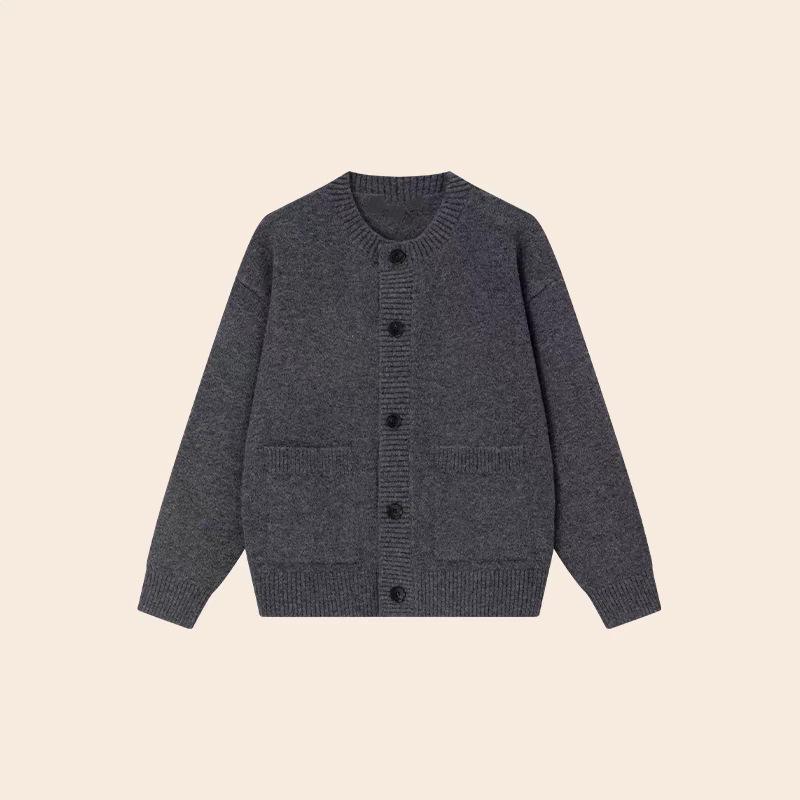 Plus Size Unisex Autumn/Winter Loose Fit Slimming Knitted Cardigan Sweater