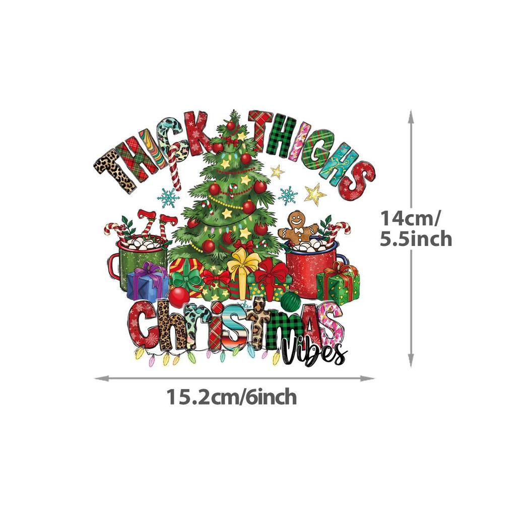 Детская одежда нашивка термонаклейка рождественский подарок ребенку наклейки толстовки топы своими руками моющийся термопресс виниловая нашивка для одежды