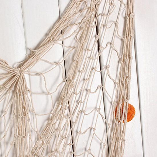 Декоративная имитация рыболовной сети из пеньковой веревки для помещений